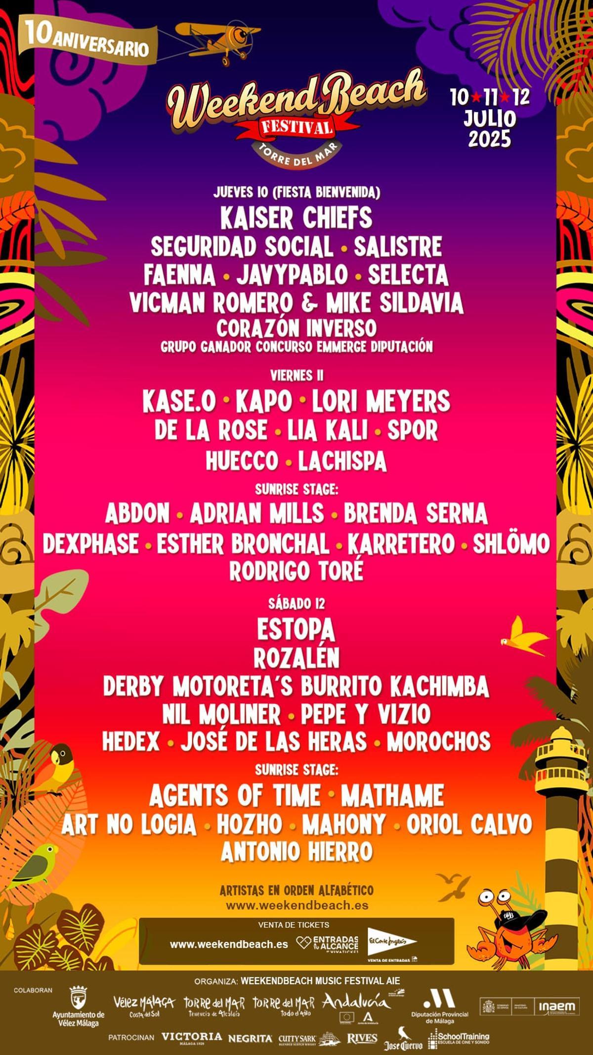 Este es el cartel definitivo del WBF 2025
