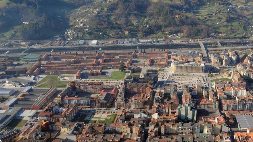 El casco urbano de Mieres.