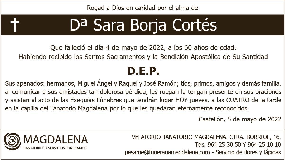 Dª Sara Borja Cortés
