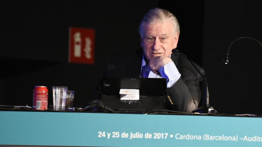 El prestigiós cardiòleg Valentí Fuster durant la seva intervenció.