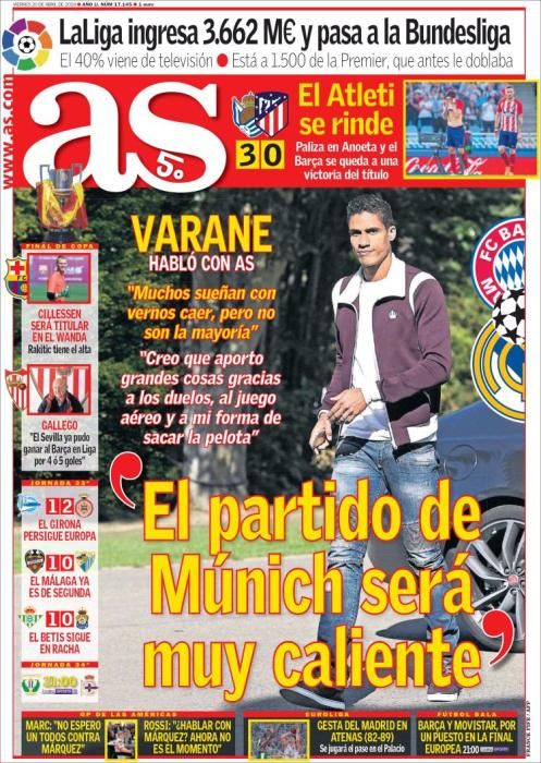 Portadas deportivas viernes 20 de abril