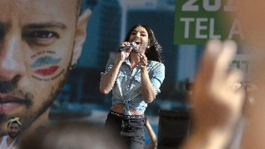 Conchita Wurst actúa en el Orgullo Gay de Israel