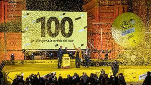 Barcelona celebra que ya solo faltan 100 días para la salida del Tour, este jueves.
