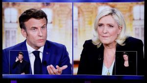 La imatge de Le Pen en el debat televisiu
