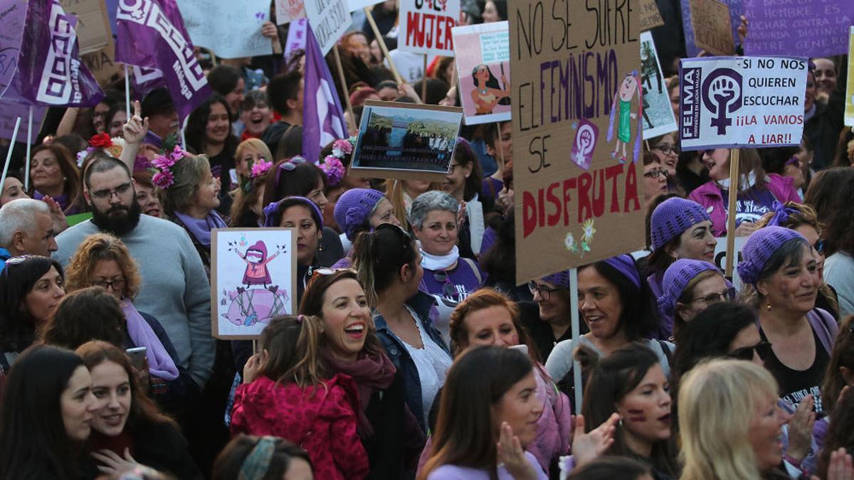 Manifestación por el 8M en Málaga, el pasado año.