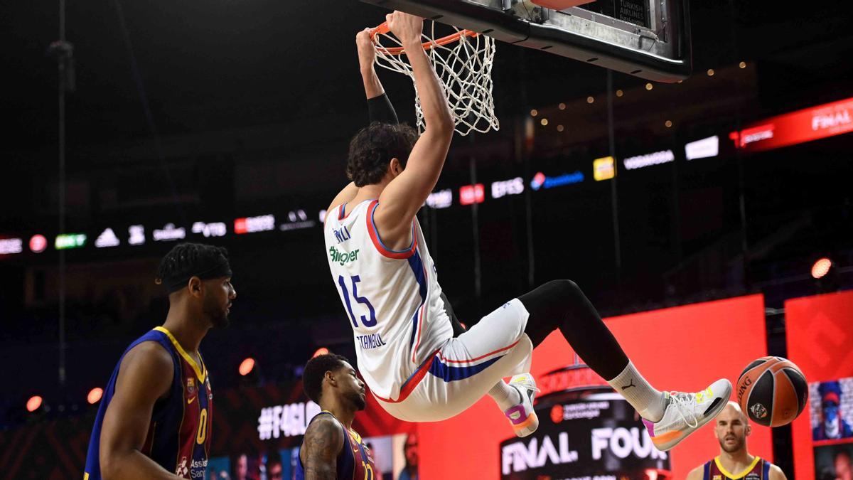 Sanli, en la pasada final de la Euroliga contra el Barça