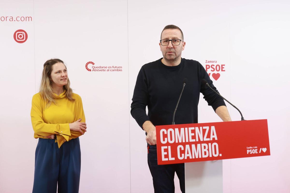 Zamora. cabeza de lista del PSOE Zamora a las Cortes de Castilla y León, Iñaki Gómez, presenta ante los medios de comunicación la campaña electoral del PSOE Zamora de cara a las próximas elecciones autonómicas