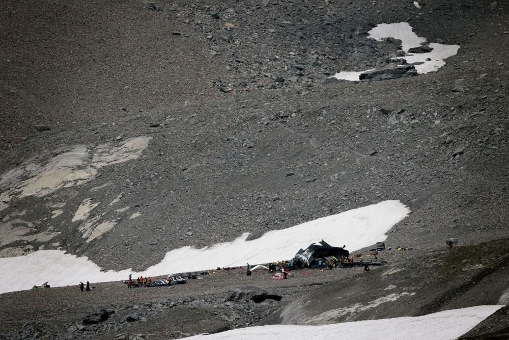 El accidente de avión en Suiza, en imágenes