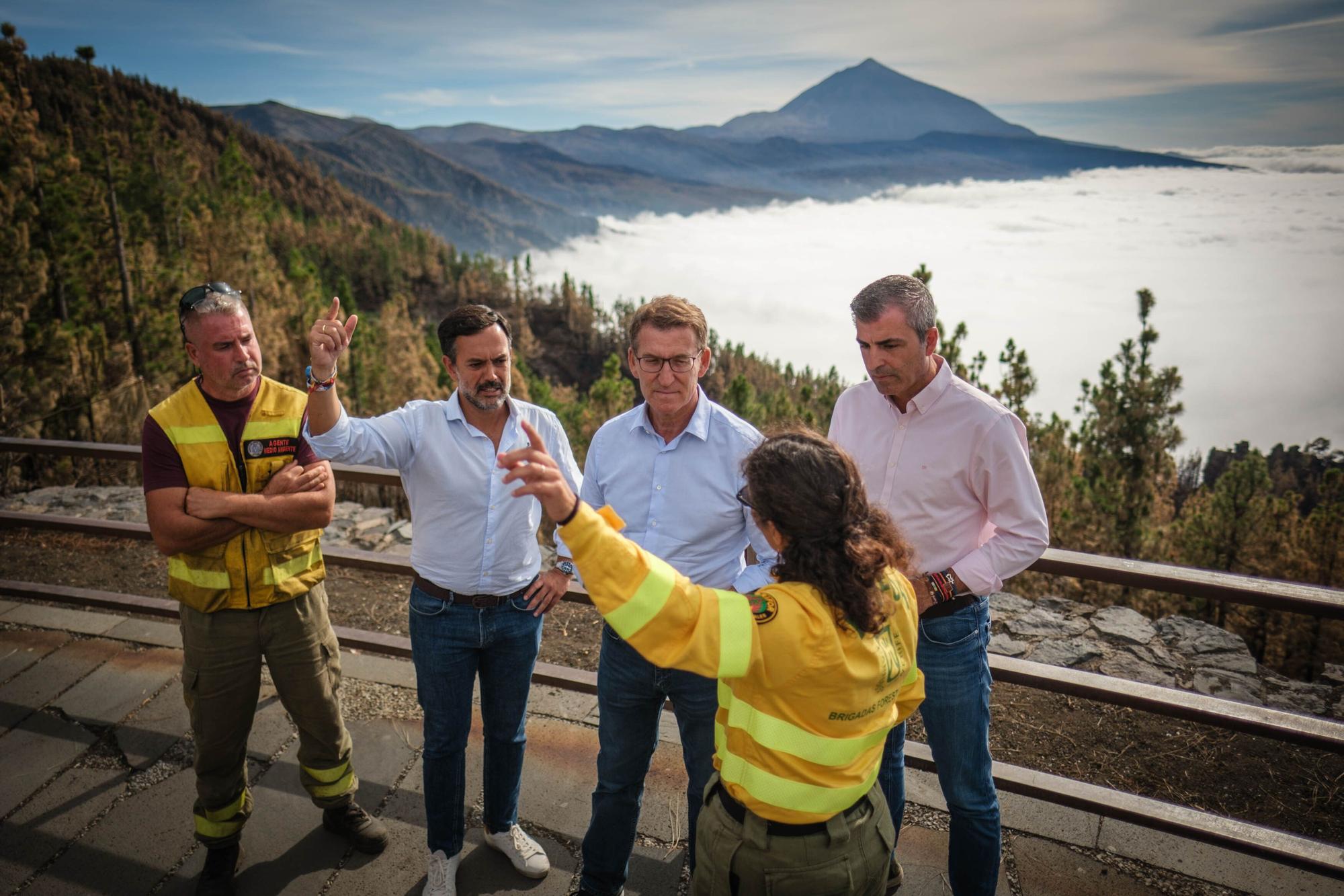 Visita de Núñez Feijóo al incendio de Tenerife