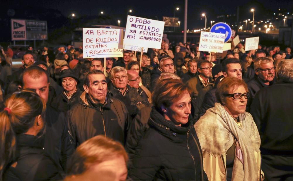 Protesta vecinal contra el peaje de Redondela