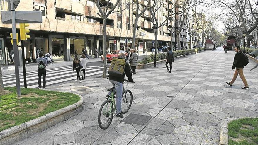 El PSOE propone convertir el Paseo Sagasta en una vía pacificada, limitada a 30 km/h