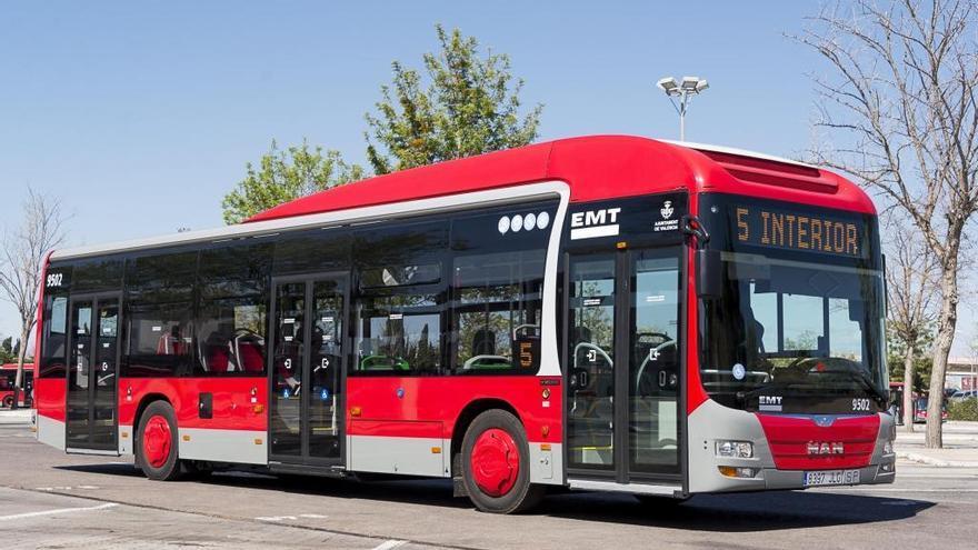 Un autobús de la EMT de València.