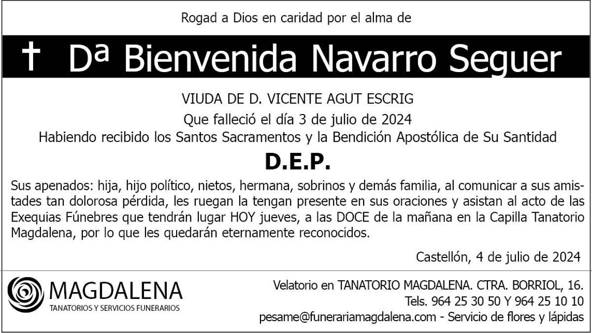 Dª Bienvenida Navarro Seguer