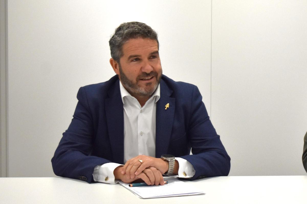 El presidente de la patronal regional Croem, Miguel López Abad, este jueves en Murcia.