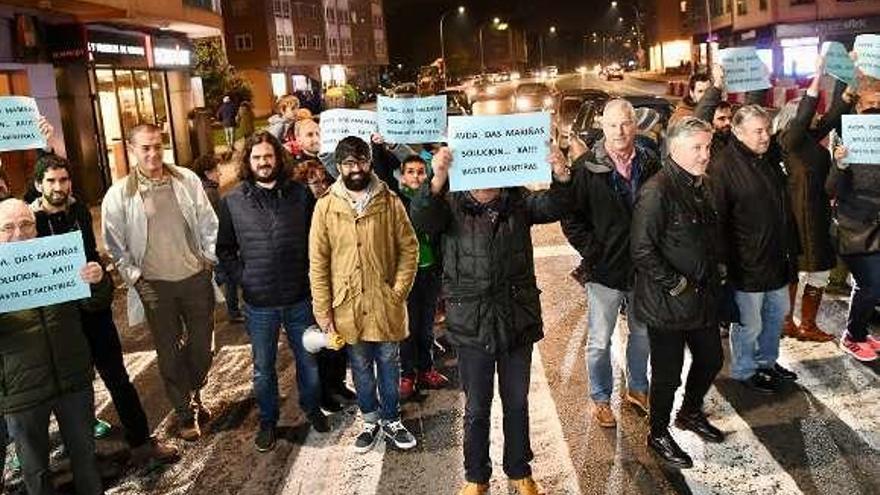 Protesta vecinal en Sol y Mar, en diciembre de 2017.