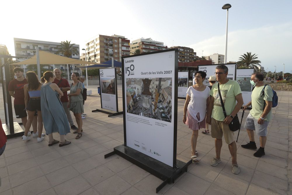 La exposición fotográfica de Camp de Morvedre, por el 150 aniversario de Levante-EMV, se traslada de Sagunt al Port de Sagunt.