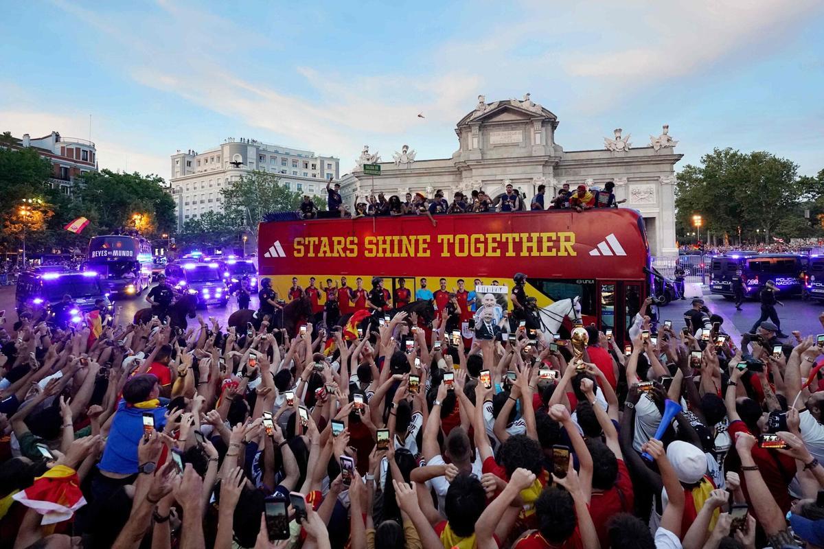 La celebración de los campeones del mundo por las calles de Madrid