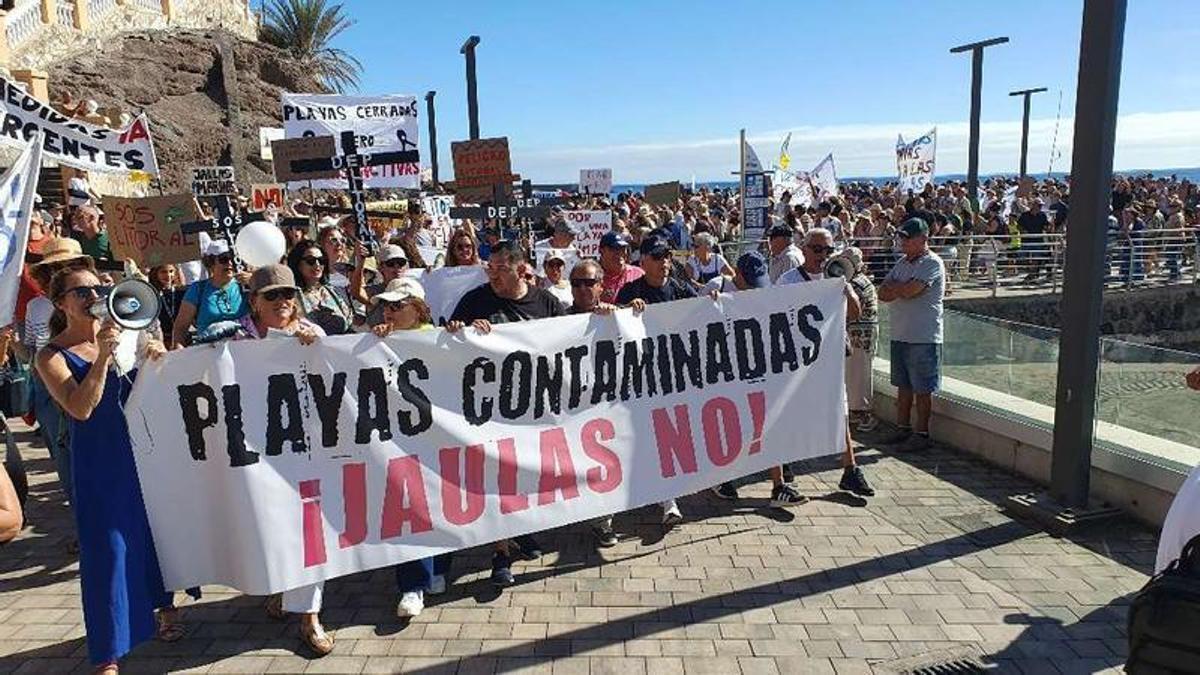 Manifestación en Melenara.