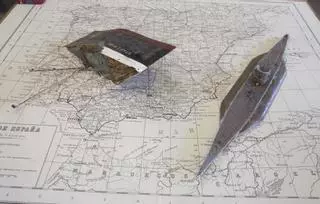 Una maqueta recrea el hundimiento del Stanbrook en el Puerto de Amberes