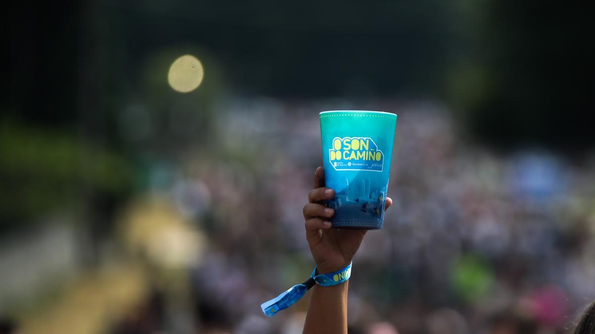 Un vaso de uno de los festivales celebrados en Galicia.