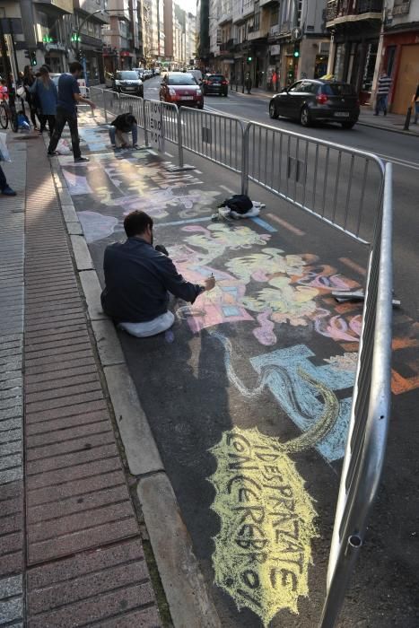 Deporte y arte urbano por la movilidad en A Coruña