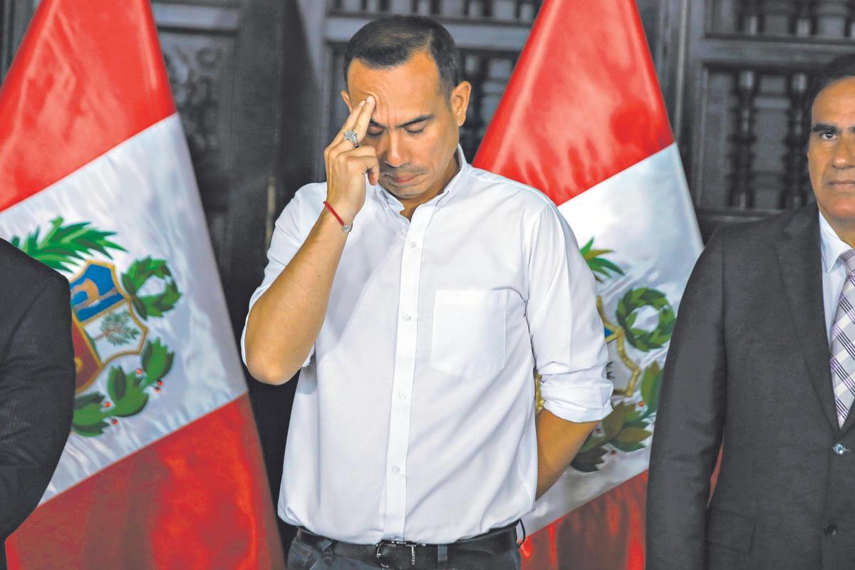 El presidente de Perú, José Jerí, en un acto en el Palacio de Gobierno esta semana.