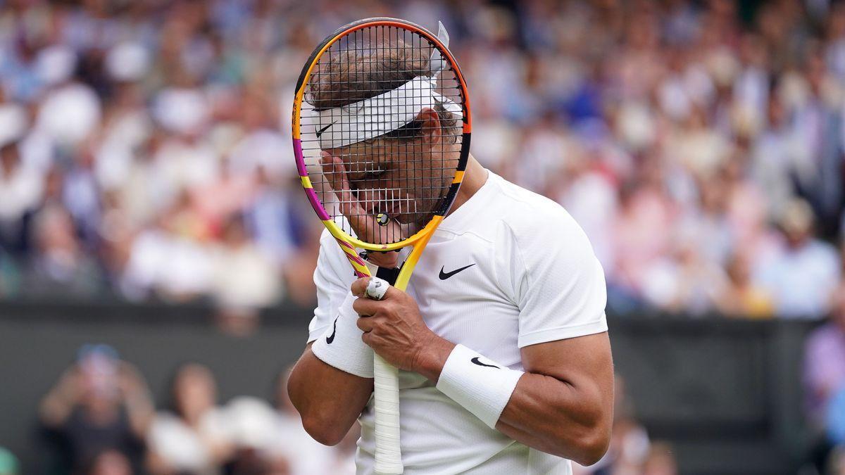 Rafa Nadal, en un partido en Wimbledon.