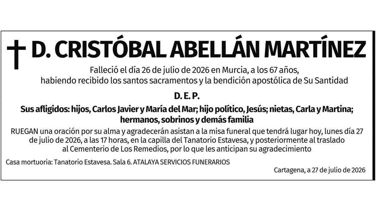 D. Cristóbal Abellán Martínez