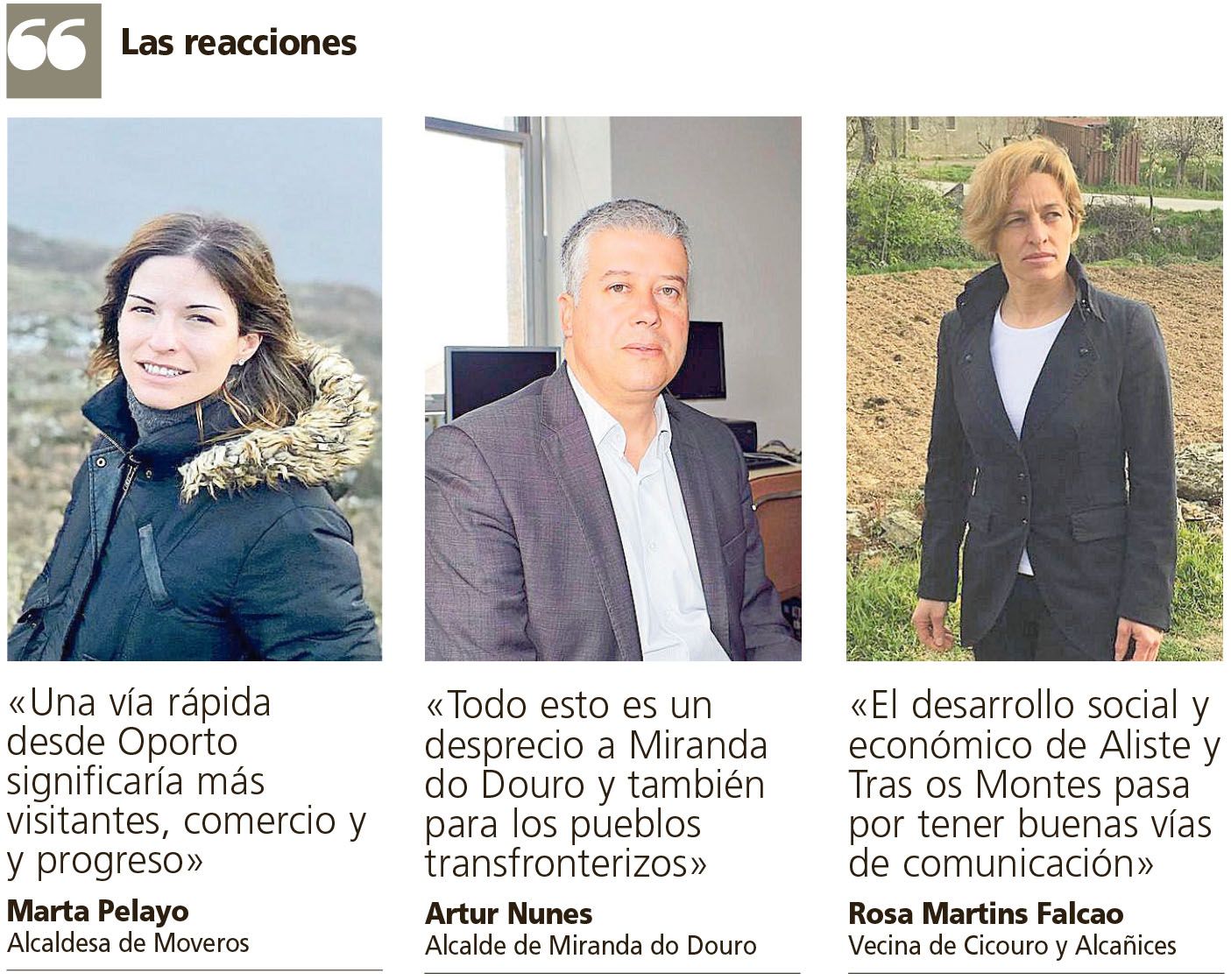 Reacciones de Marta Pelayo, Artur Nunes y Rosa Martins