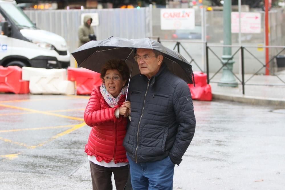 La lluvia llega a Málaga.