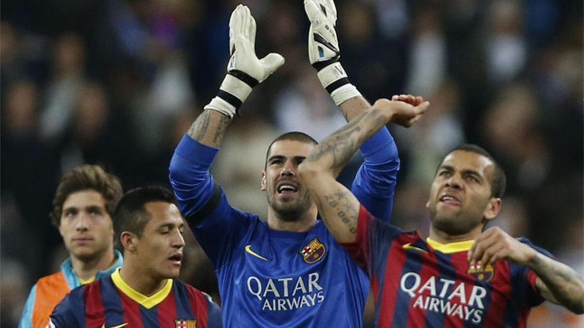 Alves y Valdés coincidieron seis temporadas en el Barça