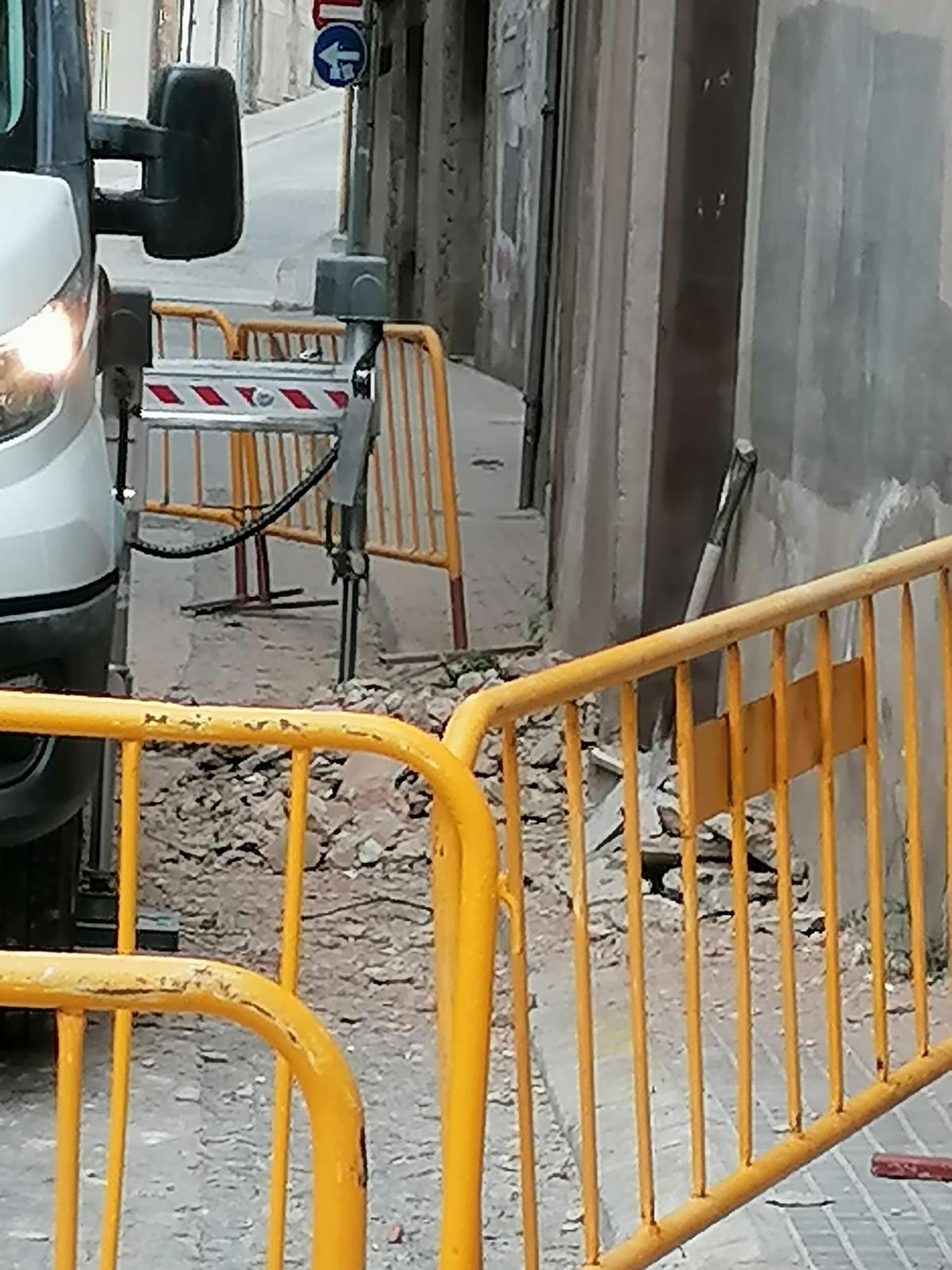 L'arrebossat desprès de la façana