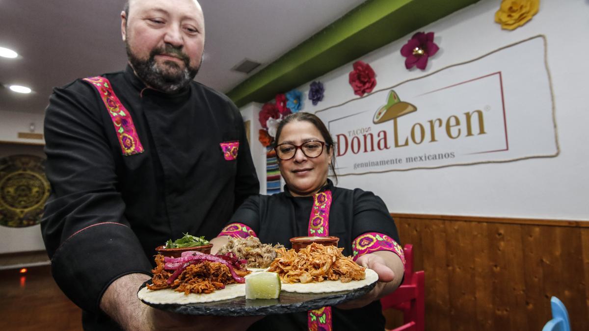 Christian Stratu y Lorena Peralta, del restaurante mejicano Doña Loren.