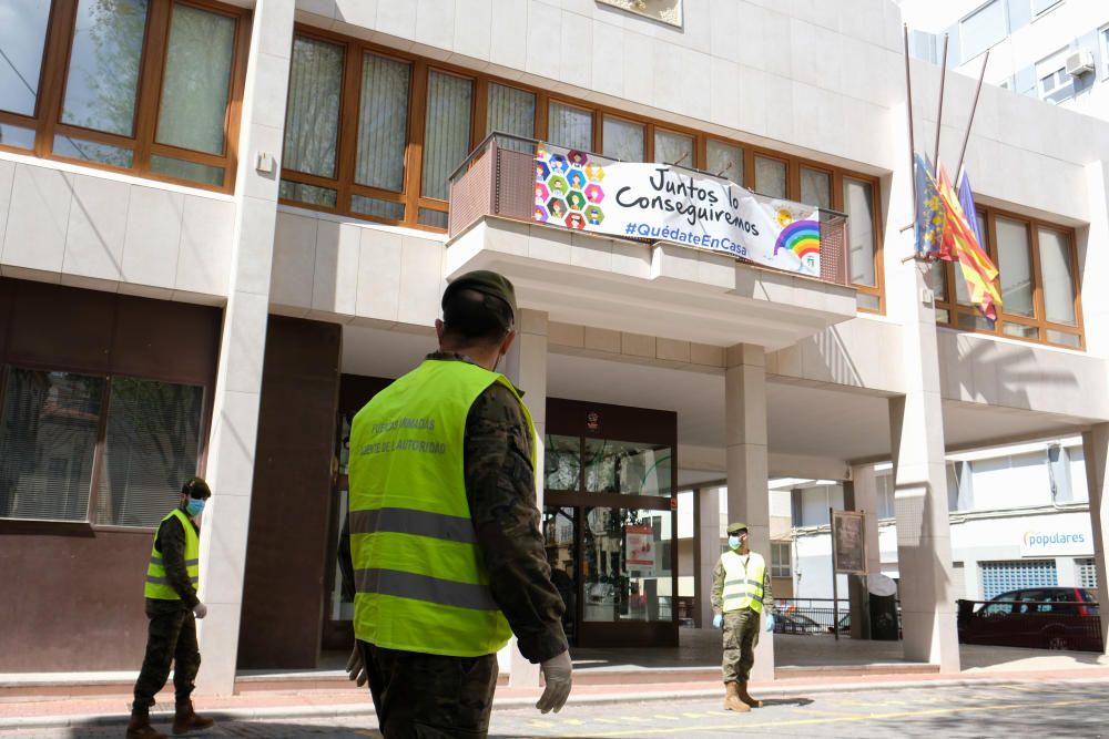 Elda y Petrer reciben a los boinas verdes en la Operación Balmis contra el Covid-19