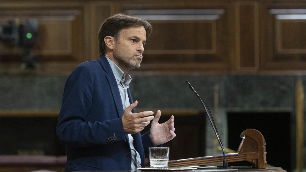 Archivo - El presidente del grupo parlamentario de Unidas Podemos y En Comú Podem en el Congreso, Jaume Asens.