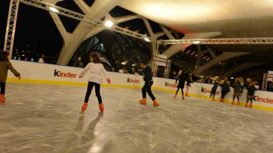 La pista de hielo en Cacsa.