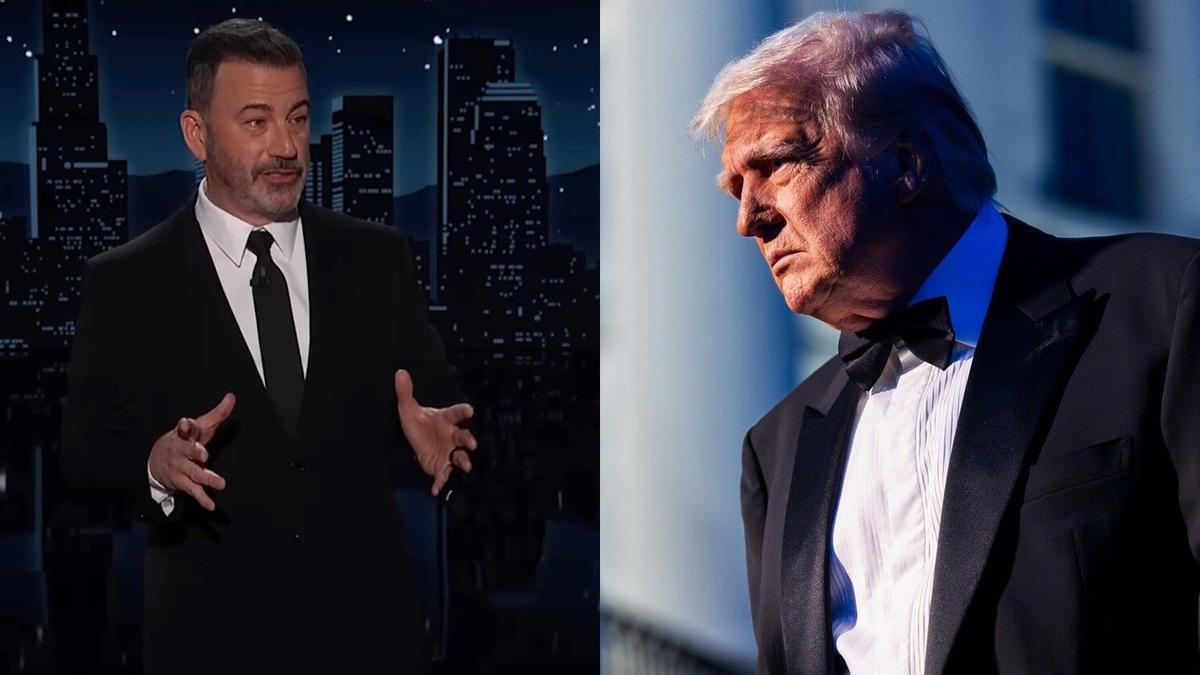 El presentador de ABC Jimmy Kimmel y el presidente Donald Trump