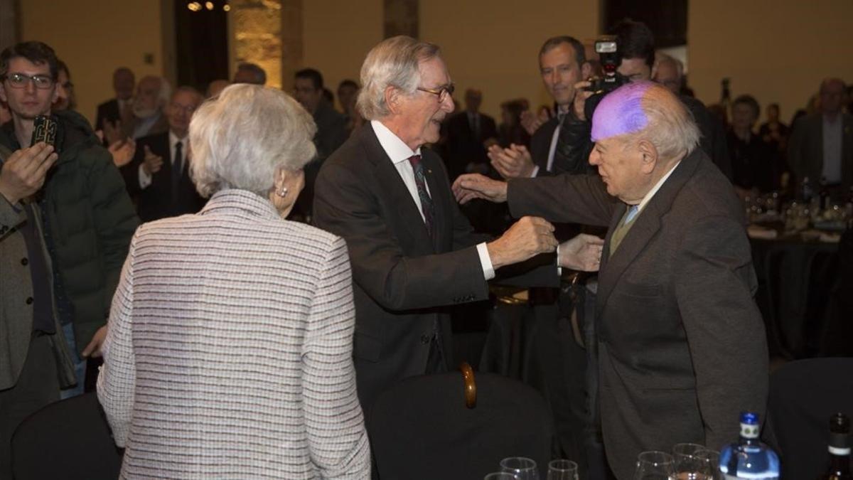 Jordi Pujol en la cena de homenaje a Xavier Trias