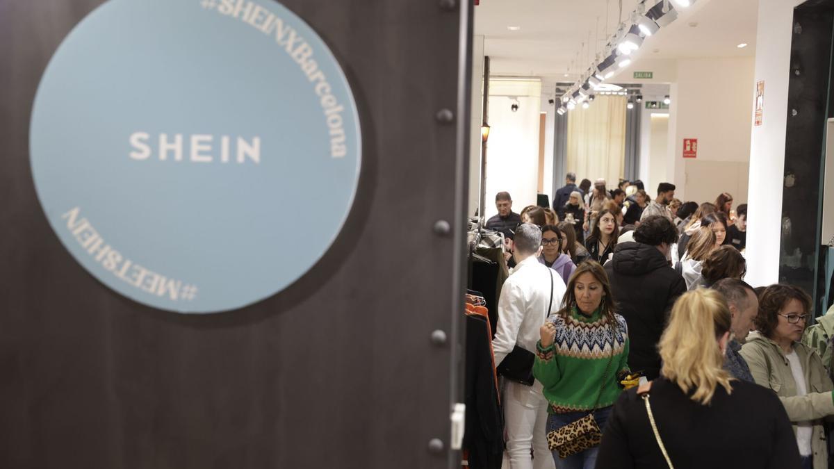 Una 'pop-up store' de Shein en Barcelona, en una imagen de archivo