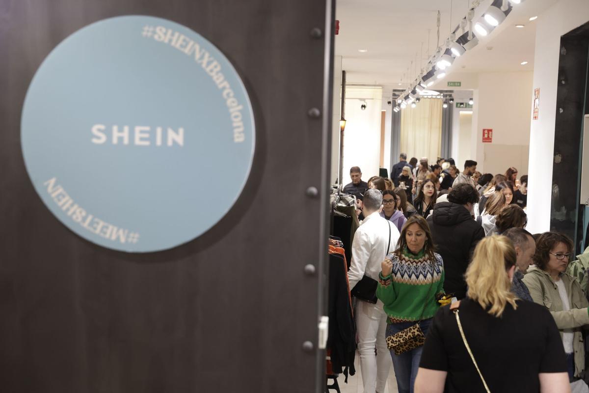 Una 'pop-up store' de Shein en Barcelona, en una imagen de archivo