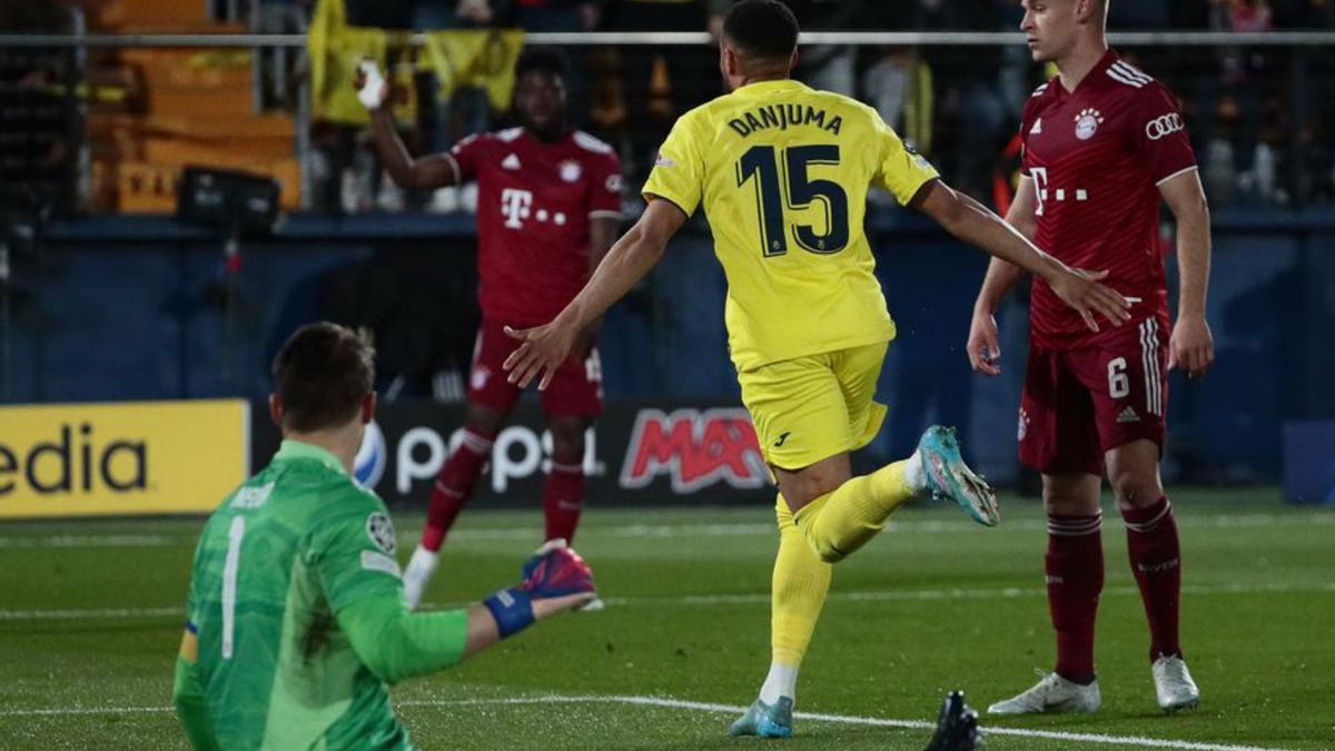 El delantero Arnaut Danjuma celebra el gol. |  // EFE