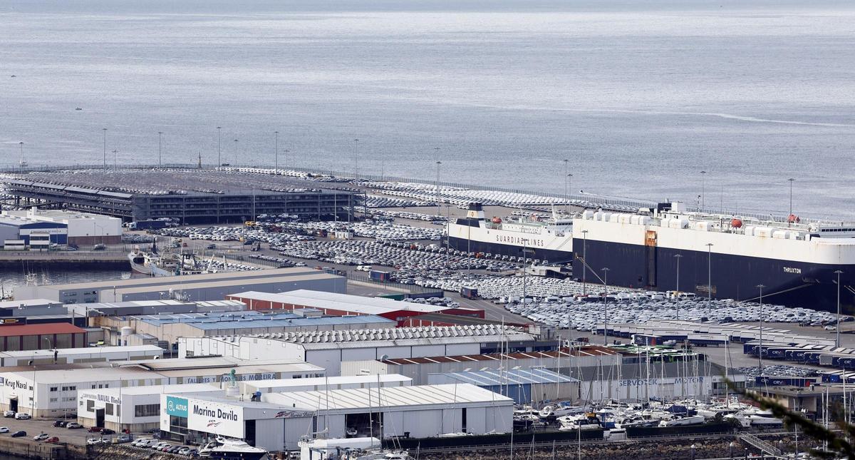 Vista general de la terminal de Bouzas del Puerto de Vigo.