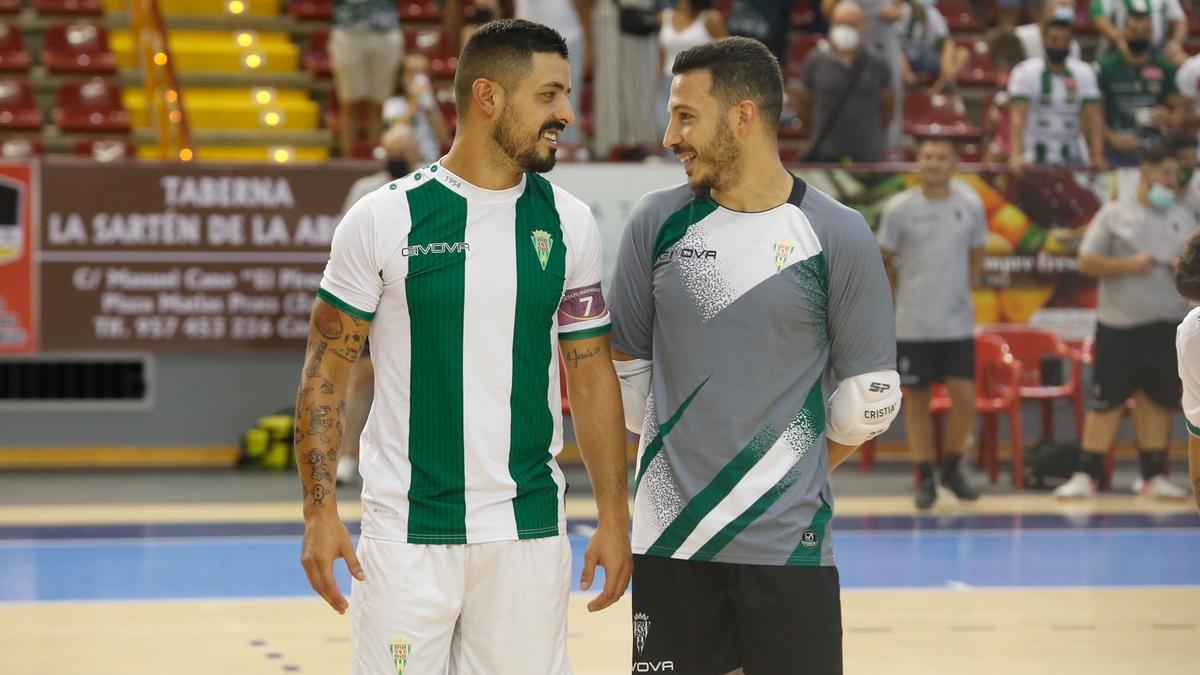 Jesús Rodríguez y Cristian Ramos, antes de en encuentro en Vista Alegre la pasada temporada.