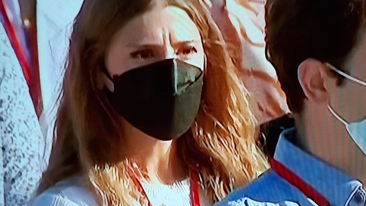 Nanda Megías Casado, hija de la enfermera cordobesa, en el homenaje.