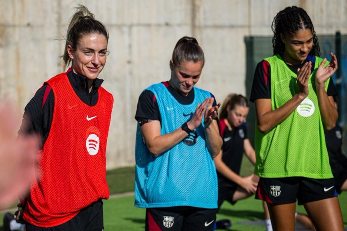 Alexia Putellas en el entrenamiento de hoy