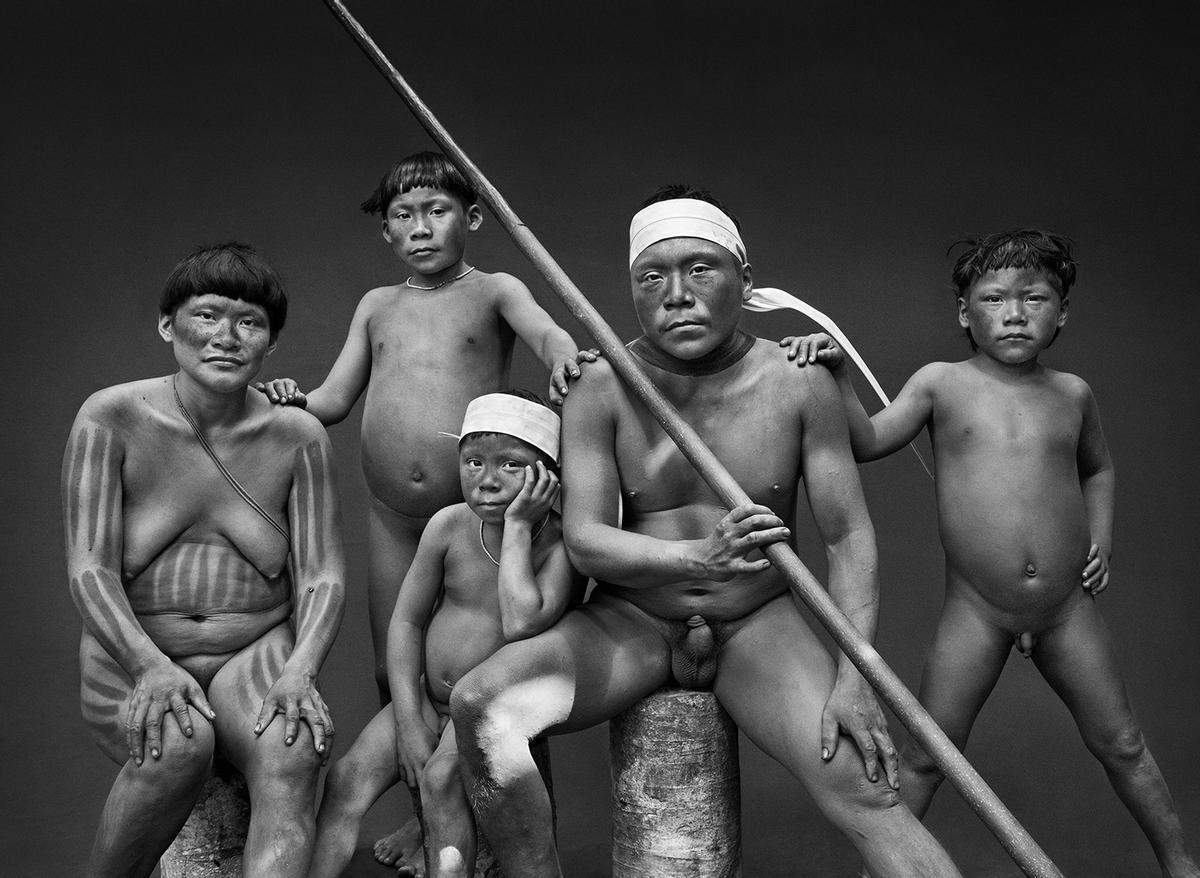 Familia korubo. Estado de Amazonas, Brasil, 2017.