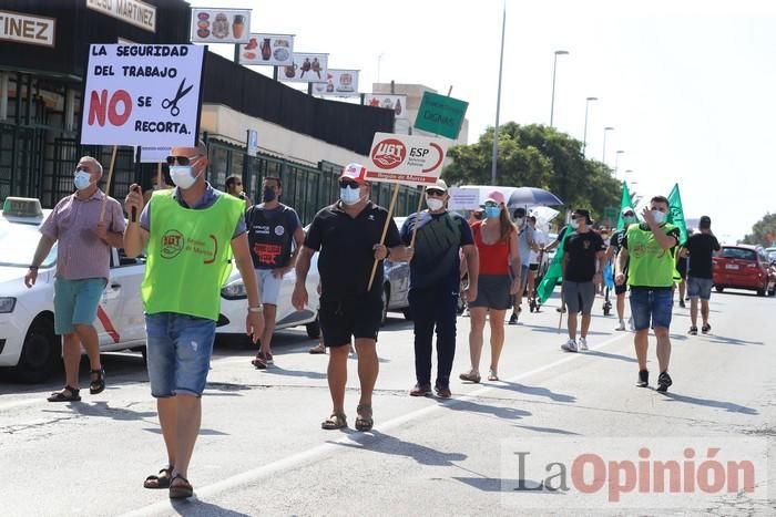 Protesta de policías en La Manga