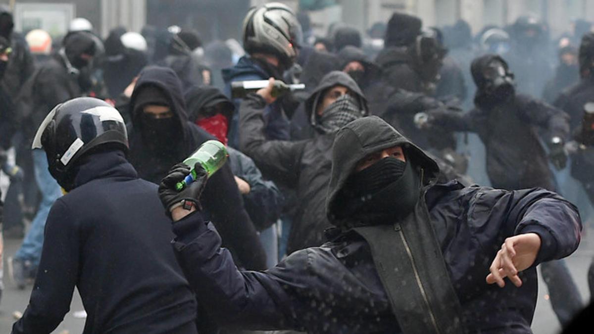 Disturbios en Milán