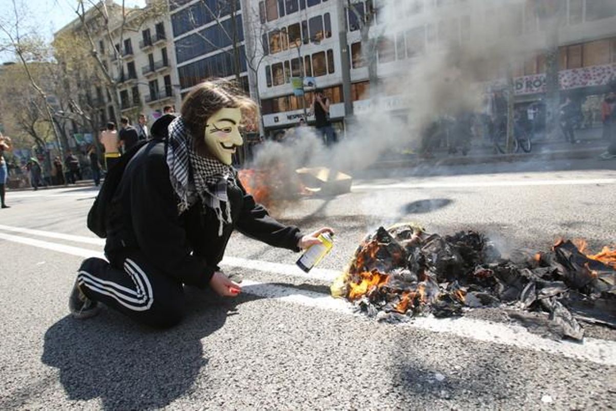 Los incidentes del 29-M, vistos por Ricard Cugat.