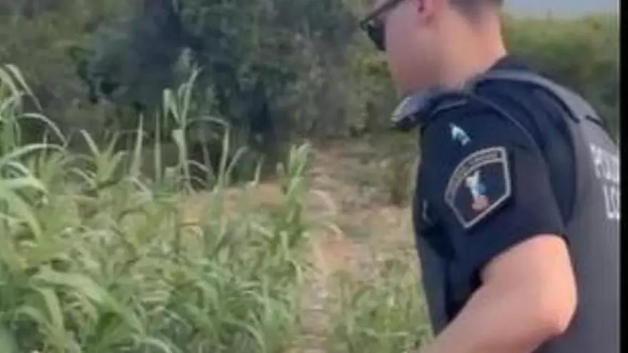 Un agente de la Policía Local de Sueca se convierte en "el encantador de serpientes"